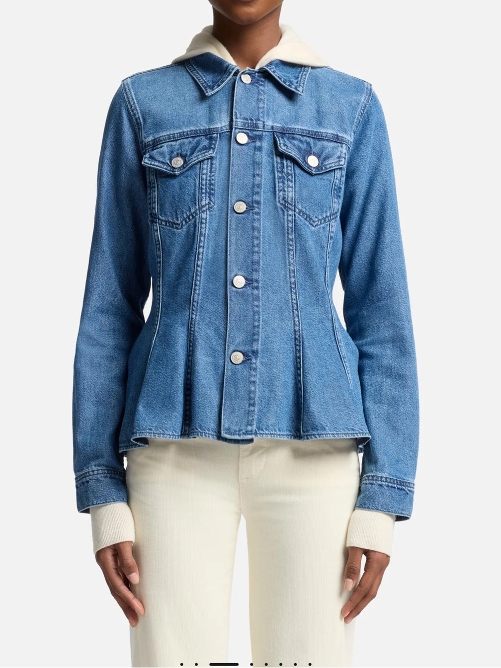 7 for all mankind flounce trucker Jacket